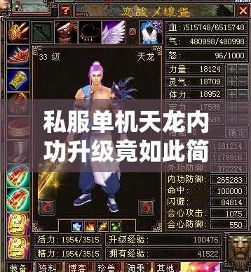 私服单机天龙内功升级竟如此简单？