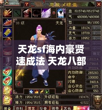 天龙sf海内豪贤速成法 天龙八部高手必看 天龙sf海内豪贤速成法 天龙八部高手必看
